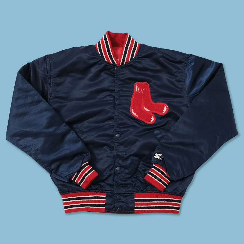 - Car dog seat beltVintage Starter Boston Red Sox Satin Bomber Jacket Small