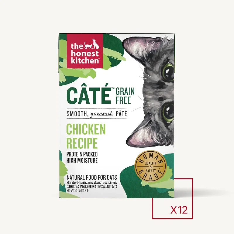    - Cat food for coat health  The Honest Kitchen - CÂTÉ - Grain Free Chicken Pate (Wet Cat Food)