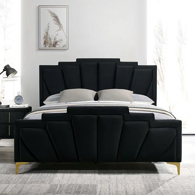 ---FLORIZEL Cal.King Bed, Black